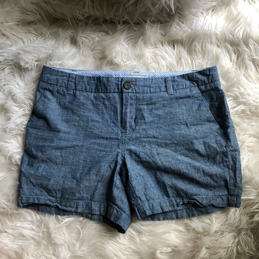 woven denim shorts